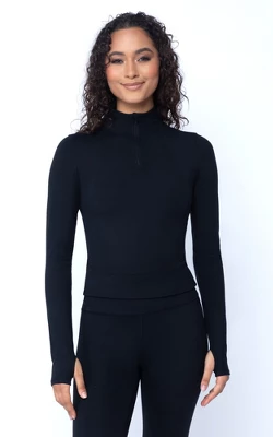 Yogalicious Womens Lux Crosstrain Everyday Half Zip Jacket With Thumbholes 3 Yogalicious Womens Lux Crosstrain Everyday Half Zip Jacket With Thumbholes