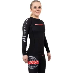 Tatami Fightwear Women's Global Long Sleeve Rashguard - XL - Black