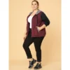 Agnes Orinda Women's Plus Size Casual Hood Color Block Zip Up Hoodie Jacket With Pocket -MR Ave Clothing Shop GUEST 1b8803c4 3726 47ed b2f3 c13ce578dd07