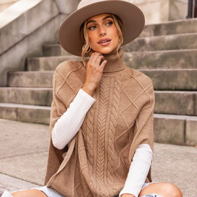 Women's Cable Knit Turtleneck Sweater - Cupshe 8 Women's Cable Knit Turtleneck Sweater - Cupshe - Image 6