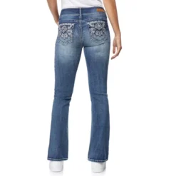 WallFlower Women's Luscious Curvy Bootcut Mid-Rise Bling Insta Stretch Juniors Jeans (Standard And Plus) -MR Ave Clothing Shop GUEST 22cbb4f4 06d0 48a9 b09e 9d9723bb6086