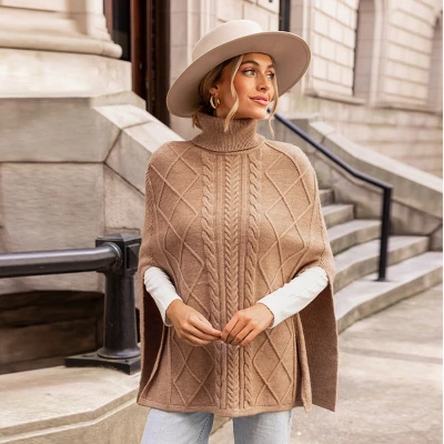 Women's Cable Knit Turtleneck Sweater - Cupshe 4 Women's Cable Knit Turtleneck Sweater - Cupshe - Image 2