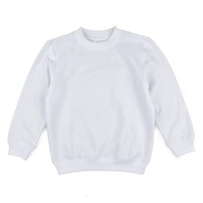 Leveret Kids Long Sleeve Neutral Solid Color Sweatshirt 5 Leveret Kids Long Sleeve Neutral Solid Color Sweatshirt - Image 3