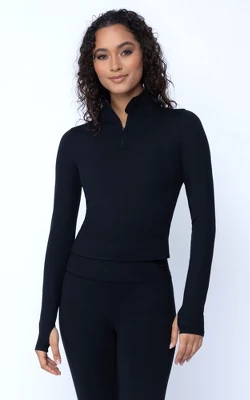 Yogalicious Womens Lux Crosstrain Everyday Half Zip Jacket With Thumbholes 7 Yogalicious Womens Lux Crosstrain Everyday Half Zip Jacket With Thumbholes - Image 5