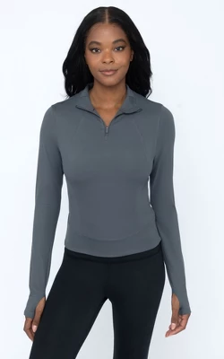 Yogalicious Womens Lux Crosstrain Everyday Half Zip Jacket With Thumbholes 8 Yogalicious Womens Lux Crosstrain Everyday Half Zip Jacket With Thumbholes - Image 6