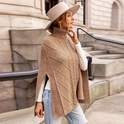 Women's Cable Knit Turtleneck Sweater - Cupshe 5 Women's Cable Knit Turtleneck Sweater - Cupshe - Image 3