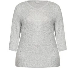 Women's Plus Size V Plain Hacci Top - Gray | AVENUE 11 Women's Plus Size V Plain Hacci Top - Gray | AVENUE -MR Ave Clothing Shop GUEST 4020dd85 8464 468a afce b5da34086c5b