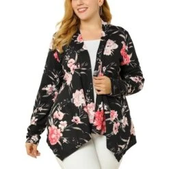 Agnes Orinda Women's Plus Size Print Asymmetric Open Front Fashion Cardigan -MR Ave Clothing Shop GUEST 4b8aebee 0e70 4039 9e5d f58eae6e3870