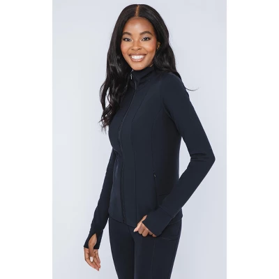 Yogalcious Womens Polarlux Fleece Lined Full Zip Perfomance Jacket 4 Yogalcious Womens Polarlux Fleece Lined Full Zip Perfomance Jacket - Image 2