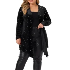 Agnes Orinda Women's Plus Size Elegant 3/4 Sleeve Star Print Shrug Cardigan 14 Agnes Orinda Women's Plus Size Elegant 3/4 Sleeve Star Print Shrug Cardigan -MR Ave Clothing Shop GUEST 5be20f4f 8147 4d4e aaef 2f817f5dcd07