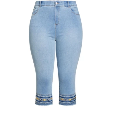 Women's Plus Size Lola Detail Jean - Light Wash | AVENUE 4 Women's Plus Size Lola Detail Jean - Light Wash | AVENUE - Image 2