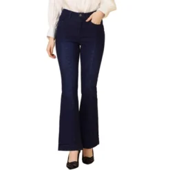 Allegra K Women's Retro High Waist Stretchy Flare Denim Jeans -MR Ave Clothing Shop GUEST 5ee9c489 b8bc 457c b3a9 24d6ab12df80