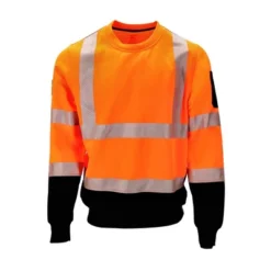 RefrigiWear High Visibility Hi Vis ANSI Type R, Class 3 Breathable Safety Crewneck Sweatshirt With Reflective Tape -MR Ave Clothing Shop GUEST 6543ed92 d324 4b1e 9dfc 44faf1607dcd