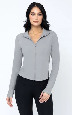 Yogalicious Womens Lux Streamline Interlink Ribbed Contour Insert Full Zip Performance Jacket With Pockets 10 Yogalicious Womens Lux Streamline Interlink Ribbed Contour Insert Full Zip Performance Jacket With Pockets - Image 8