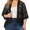 Agnes Orinda Women's Plus Size Elegant Open Front 3/4 Sleeve Lace Lightweight Tunic Cardigans -MR Ave Clothing Shop GUEST 6bb190b7 d5bc 44b6 a9a1 97864738ae6e