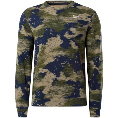 Reebok Identity Modern Camo Fleece Crew Sweatshirt Mens 9 Reebok Identity Modern Camo Fleece Crew Sweatshirt Mens - Image 7