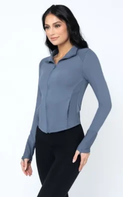 Yogalicious Womens Lux Streamline Interlink Ribbed Contour Insert Full Zip Performance Jacket With Pockets 16 Yogalicious Womens Lux Streamline Interlink Ribbed Contour Insert Full Zip Performance Jacket With Pockets -MR Ave Clothing Shop GUEST 76a83b82 5328 49a7 88af 00b99114830b