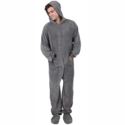 Footed Pajamas - Howling Moon Adult Hoodie Chenille Onesie