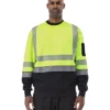 RefrigiWear High Visibility Hi Vis ANSI Type R, Class 3 Breathable Safety Crewneck Sweatshirt With Reflective Tape -MR Ave Clothing Shop GUEST 78e55c2e 38b1 4582 8dde 4425554c1571
