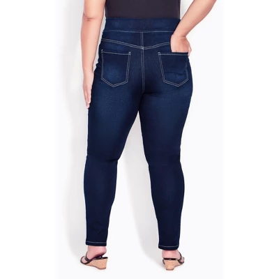 Women's Plus Size Hi Rise Jegging Dark Wash - Average | AVENUE 3 Women's Plus Size Hi Rise Jegging Dark Wash - Average | AVENUE