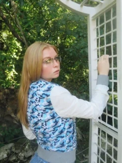 Members Only Women's Camouflage Baseball Jacket With Nylon Sleeves -MR Ave Clothing Shop GUEST 9187e4dc 4c04 4f3a 8f52 6126598b11c8