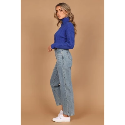 Petal And Pup Womens Kellan Turtleneck Cable Crop Knit Sweater 6 Petal And Pup Womens Kellan Turtleneck Cable Crop Knit Sweater - Image 4