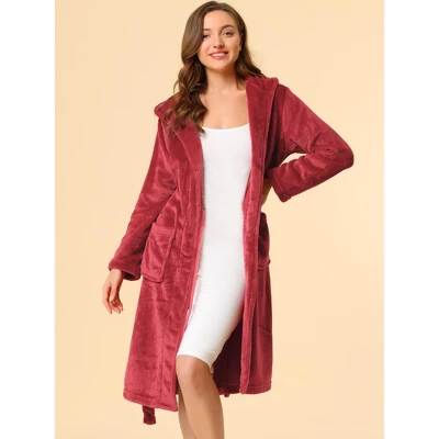 Allegra K Women's Hooded Pajamas Luxurious Flannel Fleece Nightgown Midi Warm Bathrobe 3 Allegra K Women's Hooded Pajamas Luxurious Flannel Fleece Nightgown Midi Warm Bathrobe