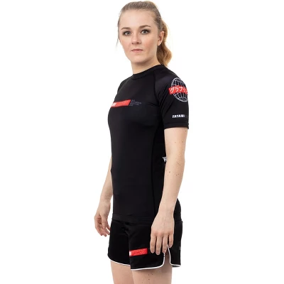Tatami Fightwear Women's Global Short Sleeve Rashguard - Black 3 Tatami Fightwear Women's Global Short Sleeve Rashguard - Black