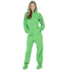 Footed Pajamas - Emerald Green Adult Hoodie Fleece Onesie -MR Ave Clothing Shop GUEST b5c1f593 5656 4c6d a839 f235a514956e