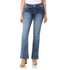 WallFlower Women's Luscious Curvy Bootcut Mid-Rise Bling Insta Stretch Juniors Jeans (Standard And Plus) -MR Ave Clothing Shop GUEST c0700551 1d23 4de4 8814 50a32ae9f861