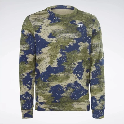 Reebok Identity Modern Camo Fleece Crew Sweatshirt Mens 7 Reebok Identity Modern Camo Fleece Crew Sweatshirt Mens - Image 5