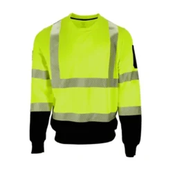 RefrigiWear High Visibility Hi Vis ANSI Type R, Class 3 Breathable Safety Crewneck Sweatshirt With Reflective Tape -MR Ave Clothing Shop GUEST cd136b81 2ae4 49bb 8212 413cf41f0fdf