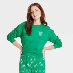 Women's Kinda Naughty Kinda Nice Matching Family Sweatshirt - Wondershop™ Green -MR Ave Clothing Shop GUEST cebe8dac f539 40f9 8b6e 52681baeaa9b