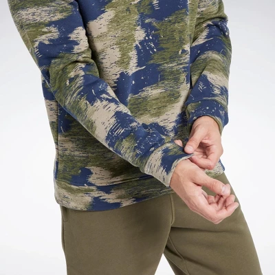 Reebok Identity Modern Camo Fleece Crew Sweatshirt Mens 6 Reebok Identity Modern Camo Fleece Crew Sweatshirt Mens - Image 4