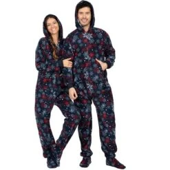 Footed Pajamas - Winter Whiteout Adult Hoodie Fleece Onesie -MR Ave Clothing Shop GUEST d6a04073 6522 4d1f ae1d 7f5b00278d13