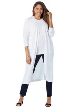 Jessica London Women’s Plus Size Fine Gauge Duster Cardigan -MR Ave Clothing Shop GUEST e5bfe5c7 c8c7 4f24 b100 f9335797d600