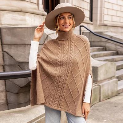 Women's Cable Knit Turtleneck Sweater - Cupshe 3 Women's Cable Knit Turtleneck Sweater - Cupshe