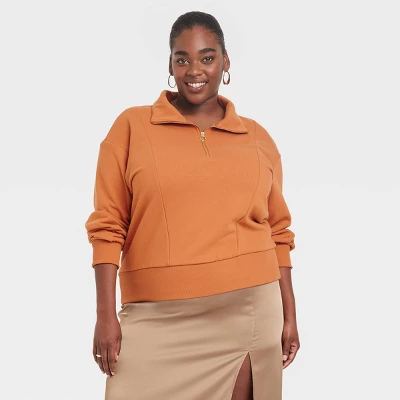 Women's Quarter Zip Sweatshirt - A New Day™ 11 Women's Quarter Zip Sweatshirt - A New Day™ - Image 9