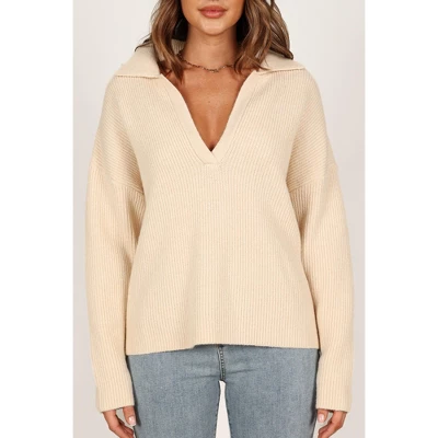 Petal And Pup Zala Vneck Collar Knit Sweater 3 Petal And Pup Zala Vneck Collar Knit Sweater