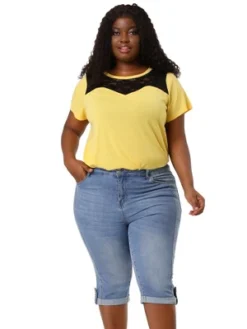 Agnes Orinda Women's Plus Size Mid-Rise Curvy Skinny Stretch Denim Jean Capri 16 Agnes Orinda Women's Plus Size Mid-Rise Curvy Skinny Stretch Denim Jean Capri -MR Ave Clothing Shop GUEST f5cebf79 95da 4ffb a2bc e5aae2b1751c