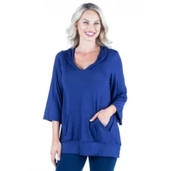 24seven Comfort Apparel Womens Trendy Oversized Fashion Hoodie Top -MR Ave Clothing Shop GUEST f63b62e9 f838 4c61 bd9e f33310e0d7ac