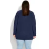 Women's Plus Size Polar Fleece Pocket Tunic - Navy | AVENUE