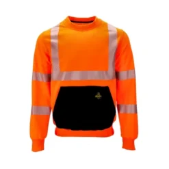 RefrigiWear High Visibility Hi Vis ANSI Type R, Class 3 Breathable Safety Crewneck Sweatshirt -MR Ave Clothing Shop GUEST fd12b8fb e17f 4f15 8e1c ae3c3d3b862c
