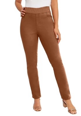 Jessica London Women’s Plus Size Comfort Waistband Straight Leg Jean 13 Jessica London Women’s Plus Size Comfort Waistband Straight Leg Jean - Image 11